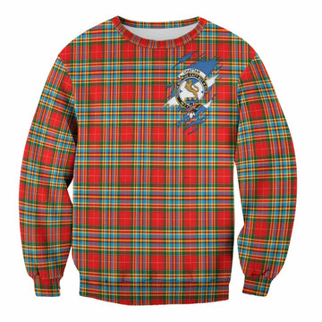 Chattan Clan Crest In Me Tartan Sweatshirt Scotland Flag Style