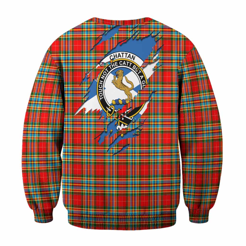 Chattan Clan Crest In Me Tartan Sweatshirt Scotland Flag Style