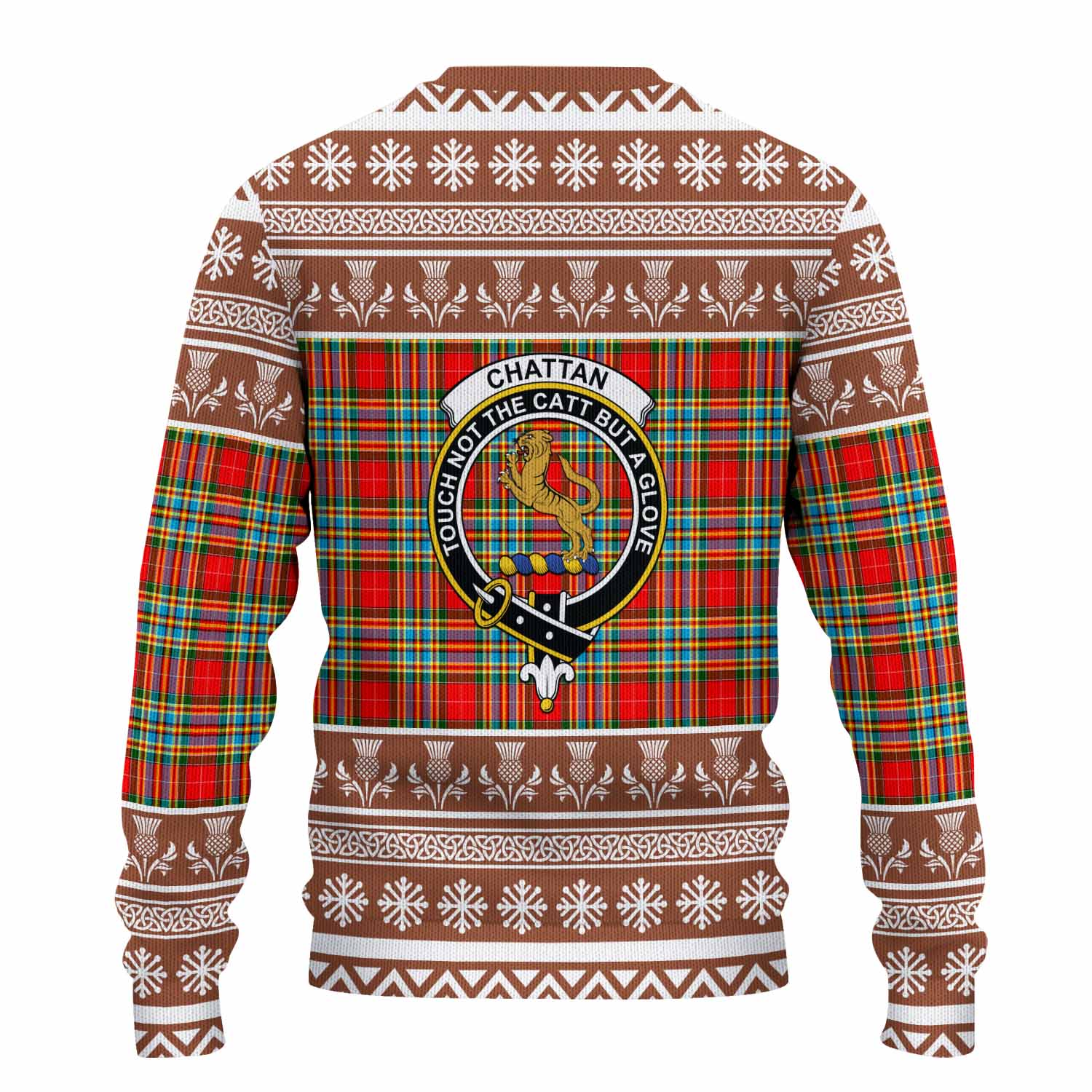 Chattan Clan Tartan Christmas Ugly Sweater with Family Crest - Tartan Vibes Clothing