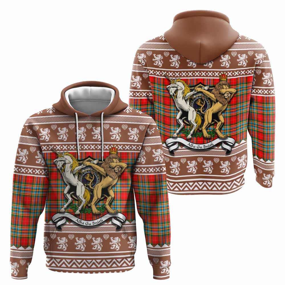 Chattan Clan Tartan Crest Christmas Hoodie Coat of Arms Funny Style - Tartan Vibes Clothing