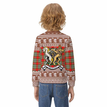 Chattan Clan Tartan Crest Christmas Kid Ugly Sweatshirt Coat of Arms Funny Style - Tartan Vibes Clothing