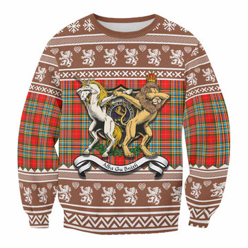 Chattan Clan Tartan Crest Christmas Sweatshirt Coat of Arms Funny Style