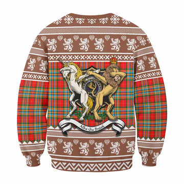Chattan Clan Tartan Crest Christmas Sweatshirt Coat of Arms Funny Style