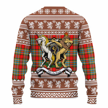 Chattan Clan Tartan Crest Christmas Ugly Sweater Coat of Arms Funny Style - Tartan Vibes Clothing