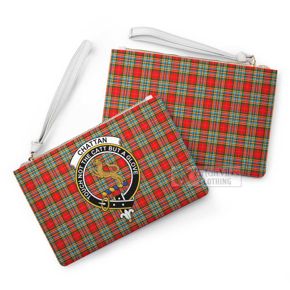 Tartan Vibes Clothing Chattan Family Crest Tartan Clutch Bag