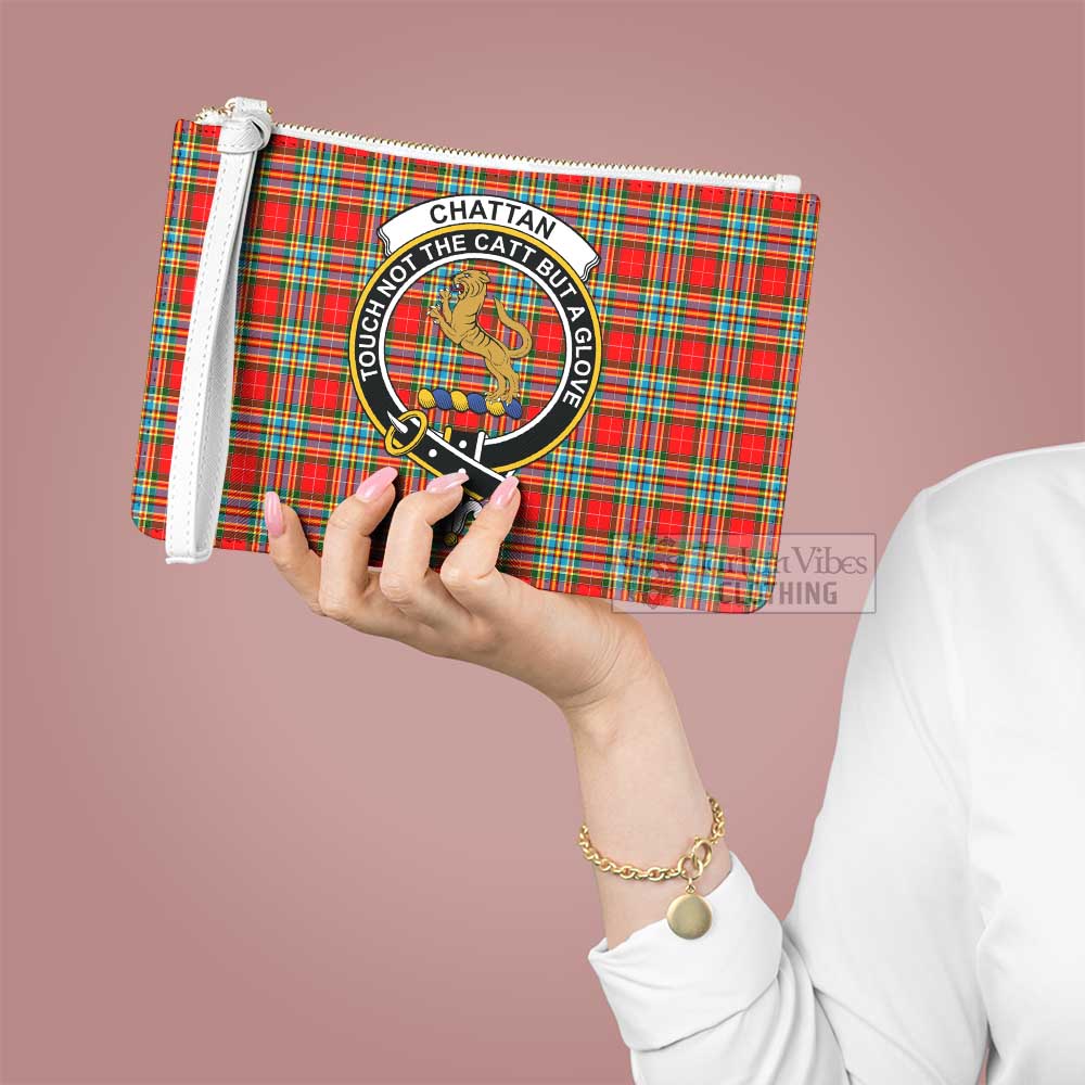 Tartan Vibes Clothing Chattan Family Crest Tartan Clutch Bag