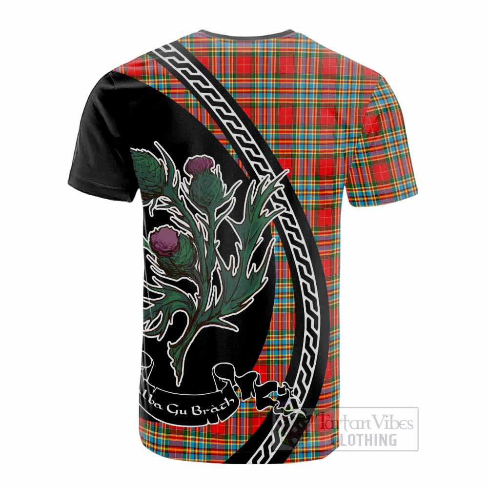 Chattan Family Crest Tartan Cotton T-shirt Alba Thistle Inspired - Tartan Vibes Clothing