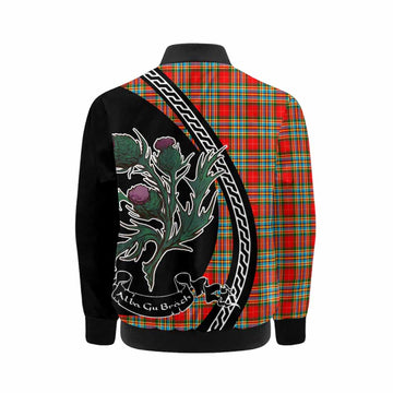 Chattan Family Crest Tartan Kid Bomber Jacket Alba Thistle Inspired - Tartan Vibes Clothing