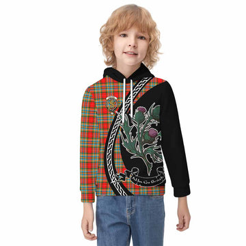 Chattan Family Crest Tartan Kid Hoodie Alba Thistle Inspired - Tartan Vibes Clothing