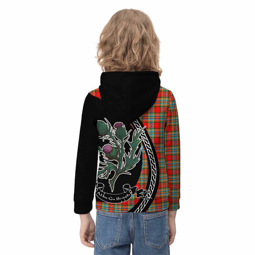 Chattan Family Crest Tartan Kid Hoodie Alba Thistle Inspired - Tartan Vibes Clothing