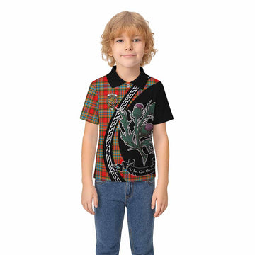 Chattan Family Crest Tartan Kid Polo Shirt Alba Thistle Inspired - Tartan Vibes Clothing