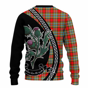 Chattan Family Crest Tartan Knitted Sweater Alba Thistle Inspired - Tartan Vibes Clothing