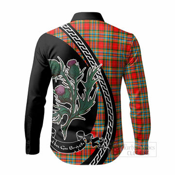 Chattan Family Crest Tartan Long Sleeve Button Shirts Alba Thistle Inspired