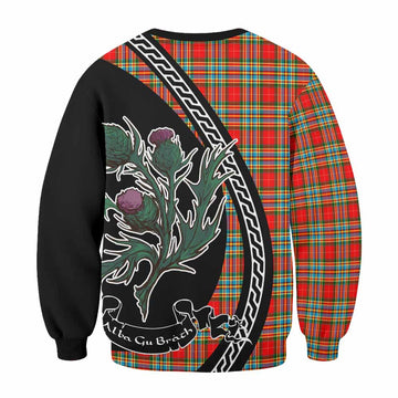 Chattan Family Crest Tartan Sweatshirt Alba Thistle Inspired