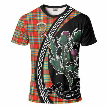 Chattan Family Crest Tartan T-Shirt Alba Thistle Inspired - Tartan Vibes Clothing