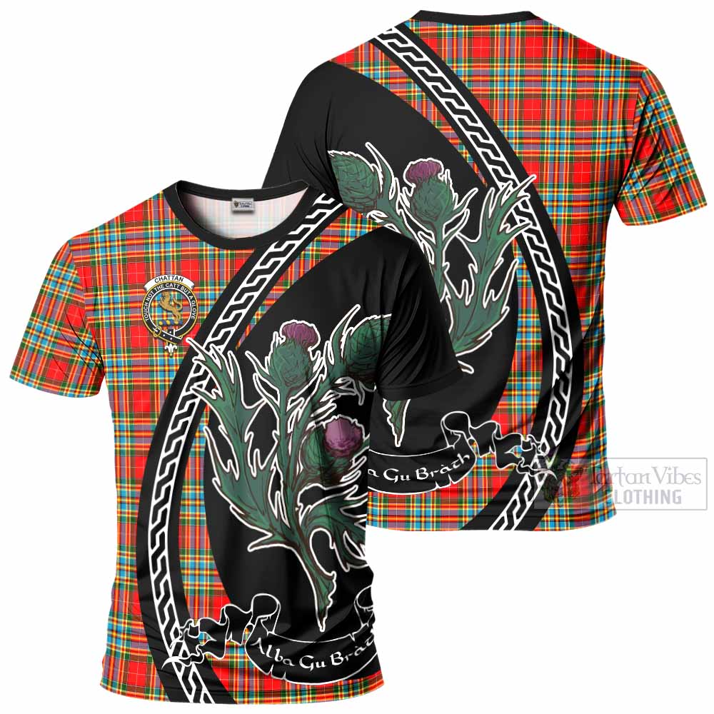 Chattan Family Crest Tartan T-Shirt Alba Thistle Inspired - Tartan Vibes Clothing