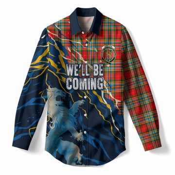 Chattan Scotland Tartan Women Casual Shirt WC2026 Football - We'll Be Coming