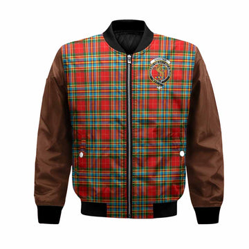 Chattan Tartan Accent Bomber Jacket with Family Crest