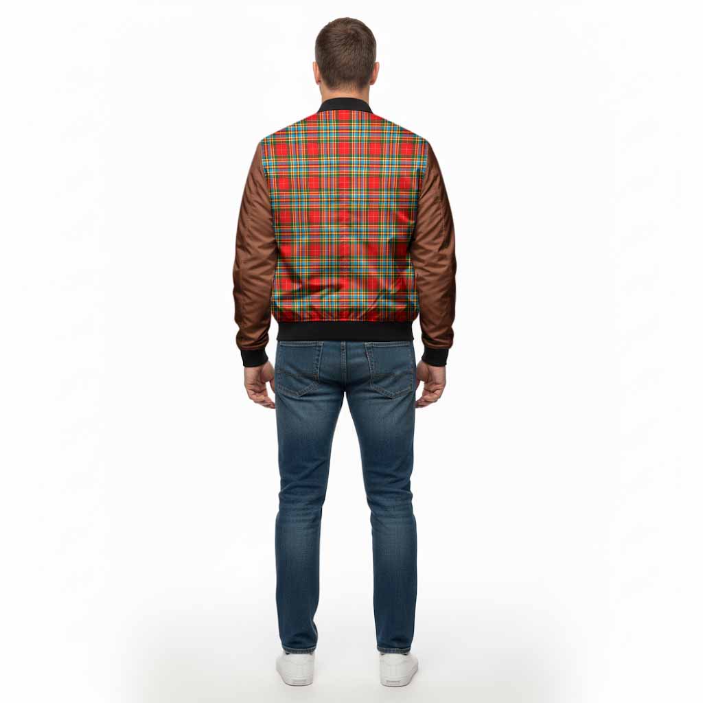 Chattan Tartan Accent Bomber Jacket with Family Crest