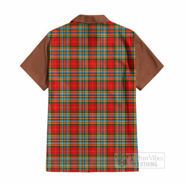Chattan Tartan Accent Cotton Hawaiian Shirt with Family Crest