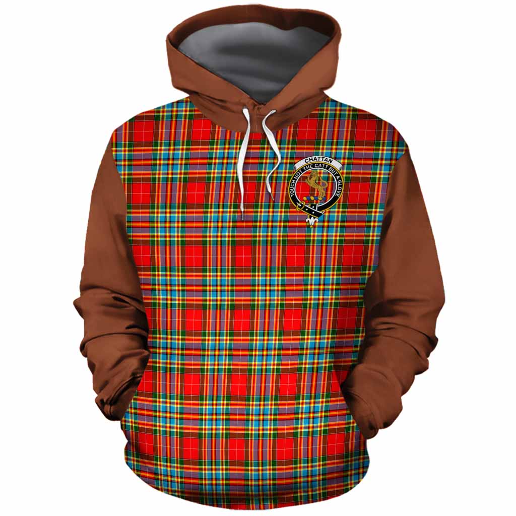 Chattan Tartan Accent Cotton Hoodie with Family Crest