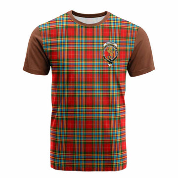 Chattan Tartan Accent Cotton T-shirt with Family Crest