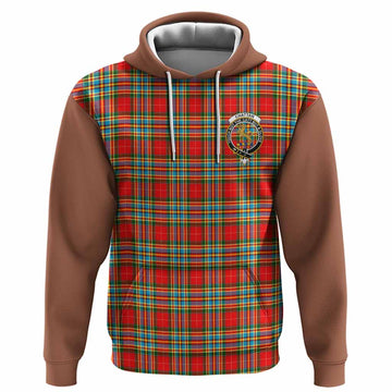 Chattan Tartan Accent Hoodie with Family Crest