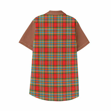 Chattan Tartan Accent Kid Hawaiian Shirt with Family Crest