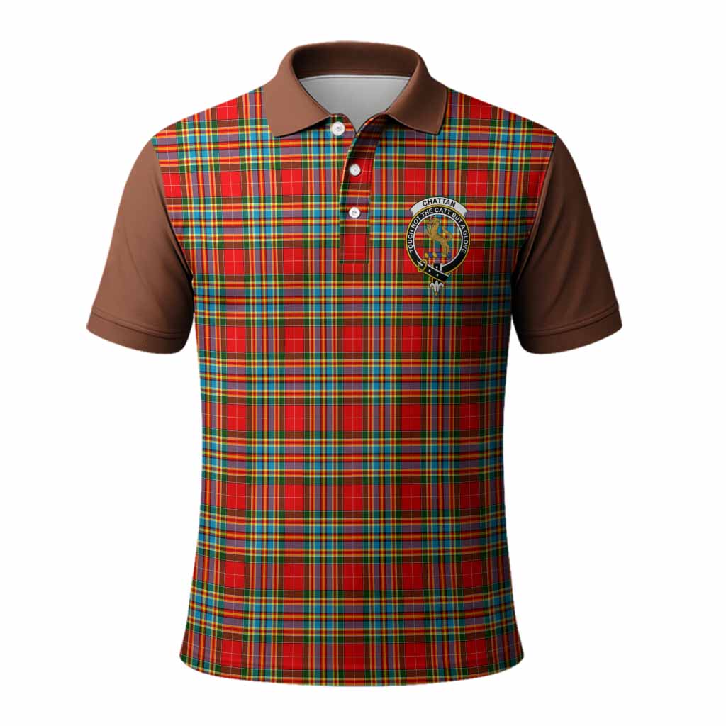 Chattan Tartan Accent Polo Shirt with Family Crest