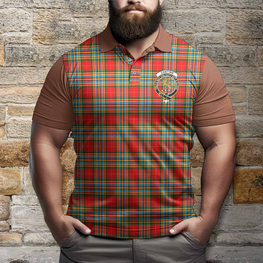Chattan Tartan Accent Polo Shirt with Family Crest