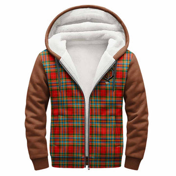 Chattan Tartan Accent Sherpa Hoodie with Family Crest