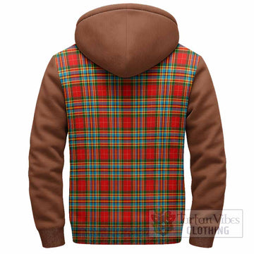 Chattan Tartan Accent Sherpa Hoodie with Family Crest