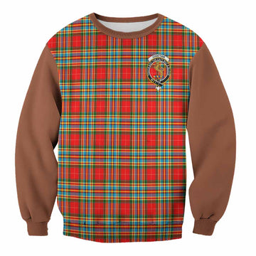 Chattan Tartan Accent Sweatshirt with Family Crest