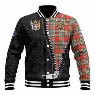 Chattan Tartan Baseball Jacket New Zealand Pattern Unique Zipper Stylized