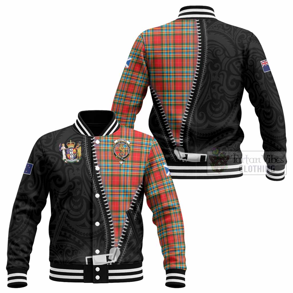 Chattan Tartan Baseball Jacket New Zealand Pattern Unique Zipper Stylized
