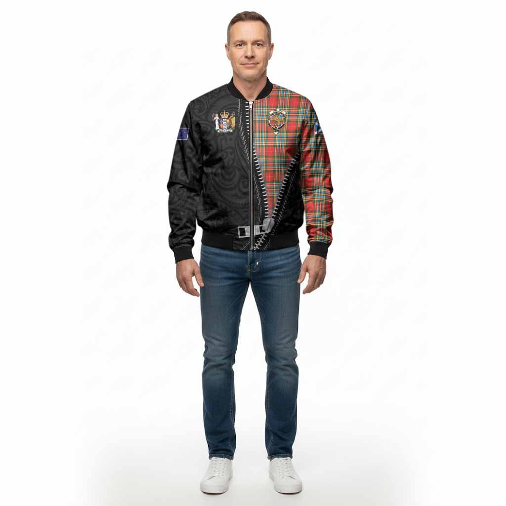 Chattan Tartan Bomber Jacket New Zealand Pattern Unique Zipper Stylized