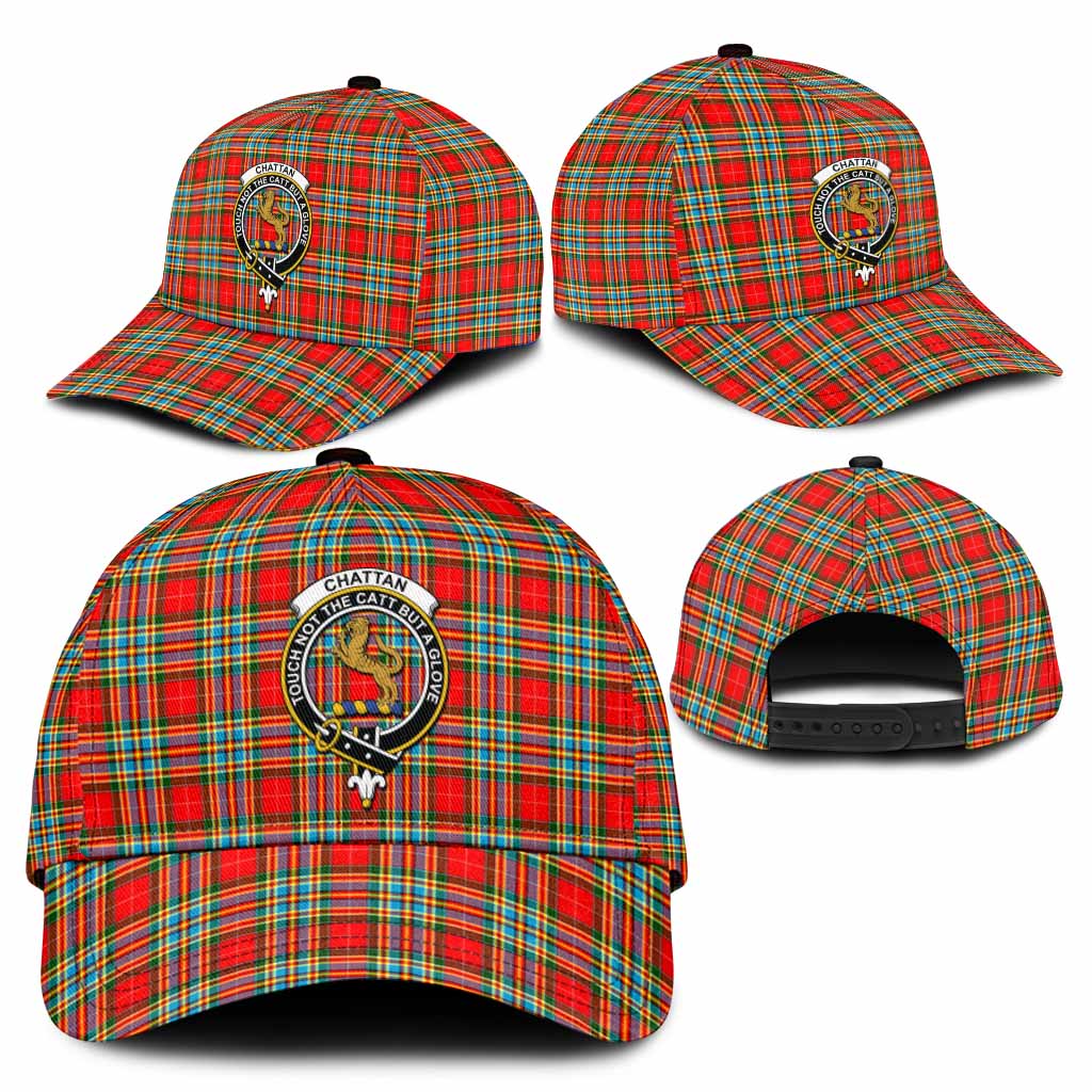 Chattan Tartan Classic Cap with Family Crest