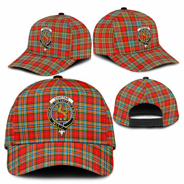Chattan Tartan Classic Cap with Family Crest