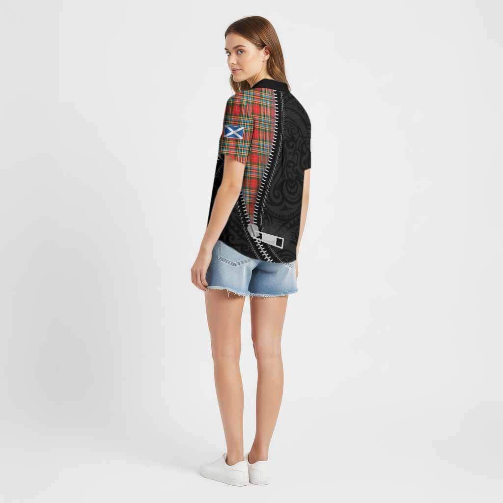 Chattan Tartan Cotton Hawaiian Shirt New Zealand Pattern Unique Zipper Stylized