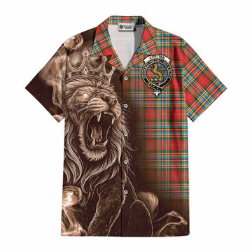 Chattan Tartan Cotton Hawaiian Shirt Roaring Lion Heritage