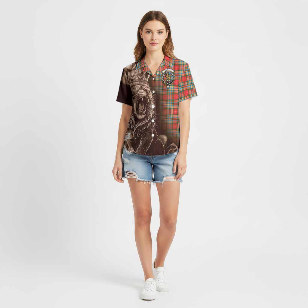 Chattan Tartan Cotton Hawaiian Shirt Roaring Lion Heritage