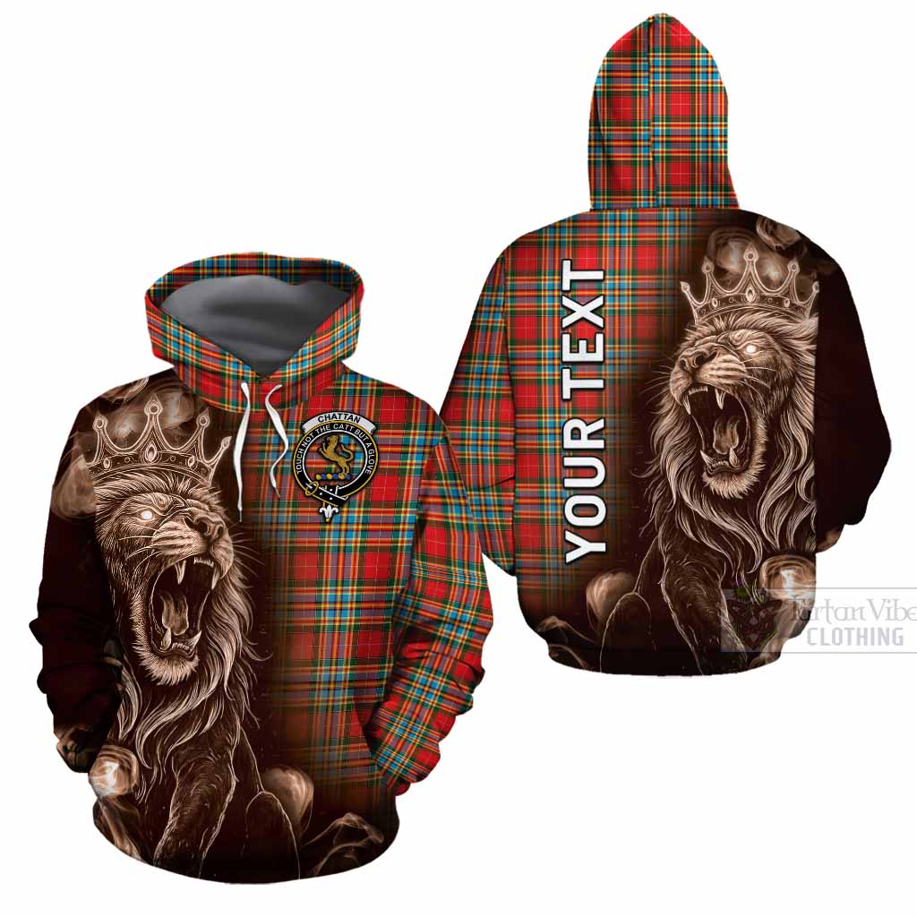 Chattan Tartan Cotton Hoodie Roaring Lion Heritage