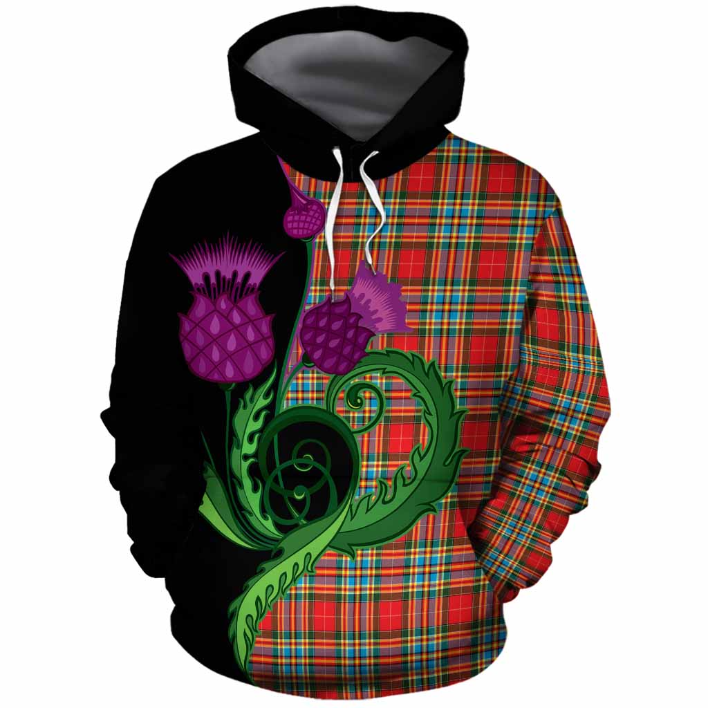 Chattan Tartan Cotton Hoodie Traditional Scottish Thistle