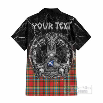 Chattan Tartan Crest Cotton Hawaiian Shirt Celtic Odin's Raven Legacy
