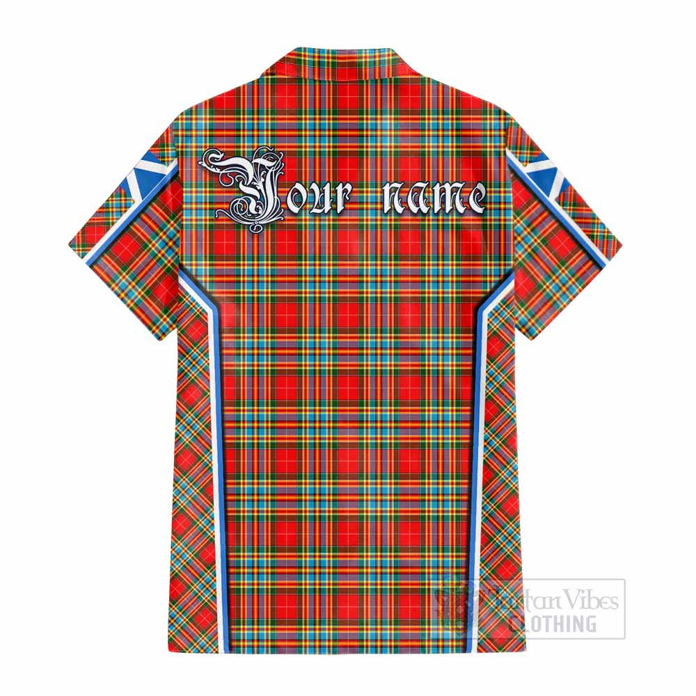 Chattan Tartan Crest Cotton Hawaiian Shirt Scotland Coat of Arm Flag Style - Tartan Vibes Clothing
