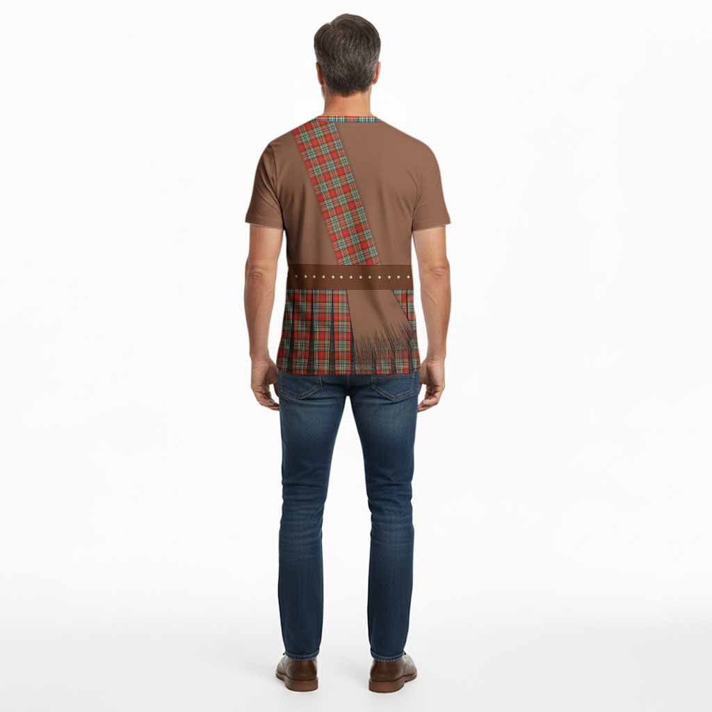 Chattan Tartan Crest Cotton T-shirt Kilt Costume Style