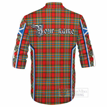 Chattan Tartan Crest Ghillie Kilt Shirt Scotland Coat of Arm Flag Style