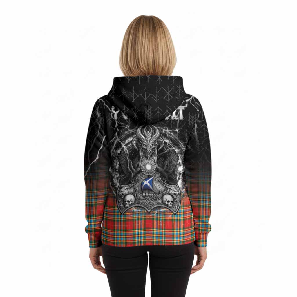 Chattan Tartan Crest Hoodie Celtic Odin's Raven Legacy