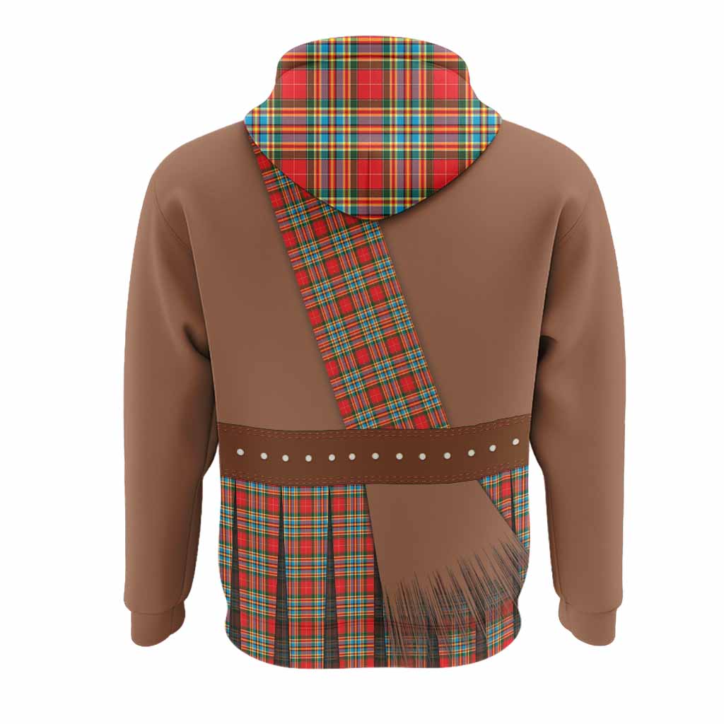 Chattan Tartan Crest Hoodie Kilt Costume Style