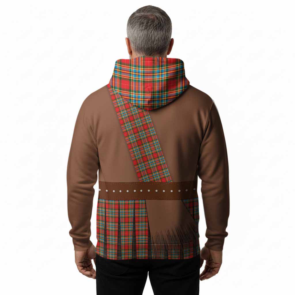 Chattan Tartan Crest Hoodie Kilt Costume Style